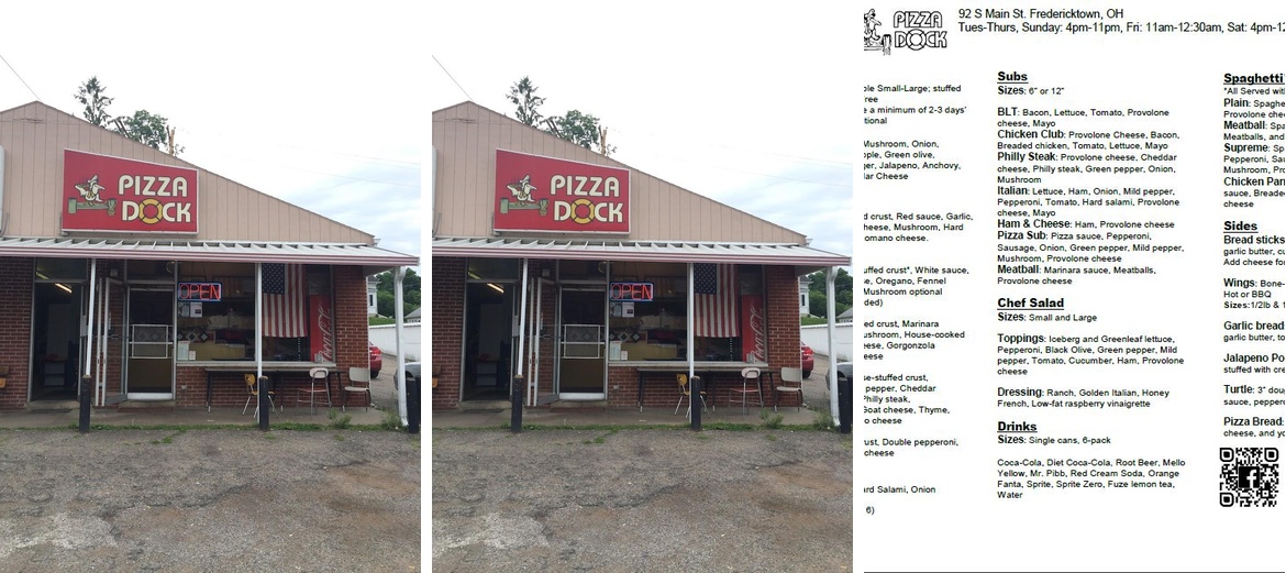 Pizza Dock Menu