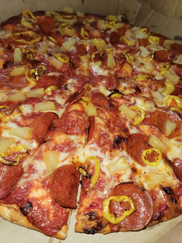 Pepperoni Pizza and Pineapple